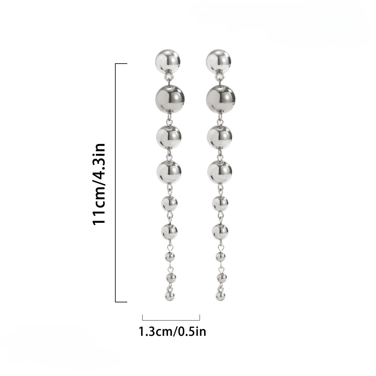 Wholesale Metal Beaded Statement Geometric Earrings